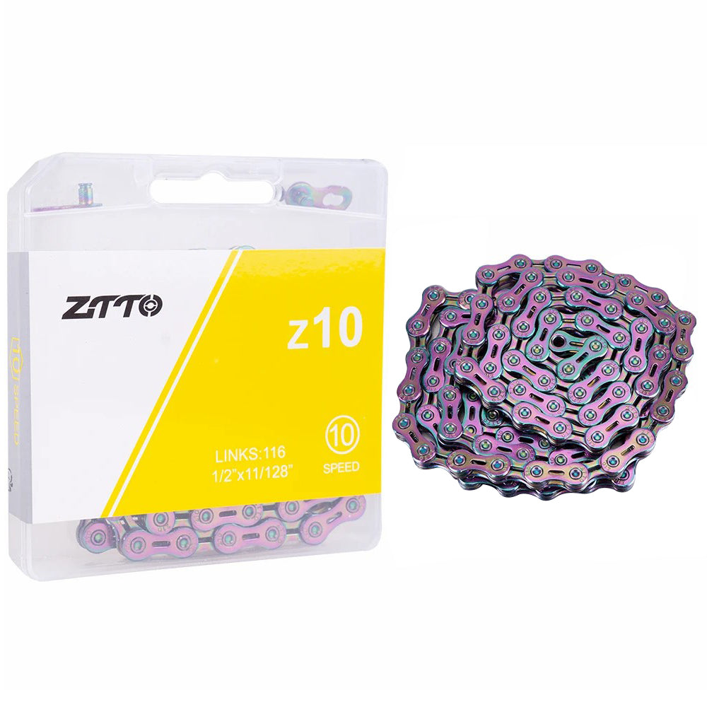 ZTTO Z10 MTB Road Folding Bike Chain 10-Speed 116 Links Carbon Steel Bicycle Chain ZTTO Z10 MTB Road Folding Bike Chain 10-Speed 116 Links Carbon Steel Bicycle Chain